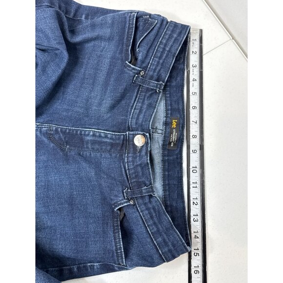 Lee Jeans Women’s 14 Short Straight Leg Relaxed Fit Mid Rise Stretch Denim Blue - Picture 8 of 8